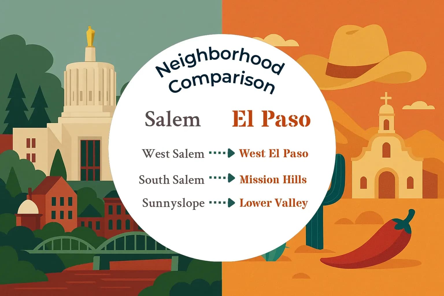 Salem vs El Paso Neighborhood Comparison