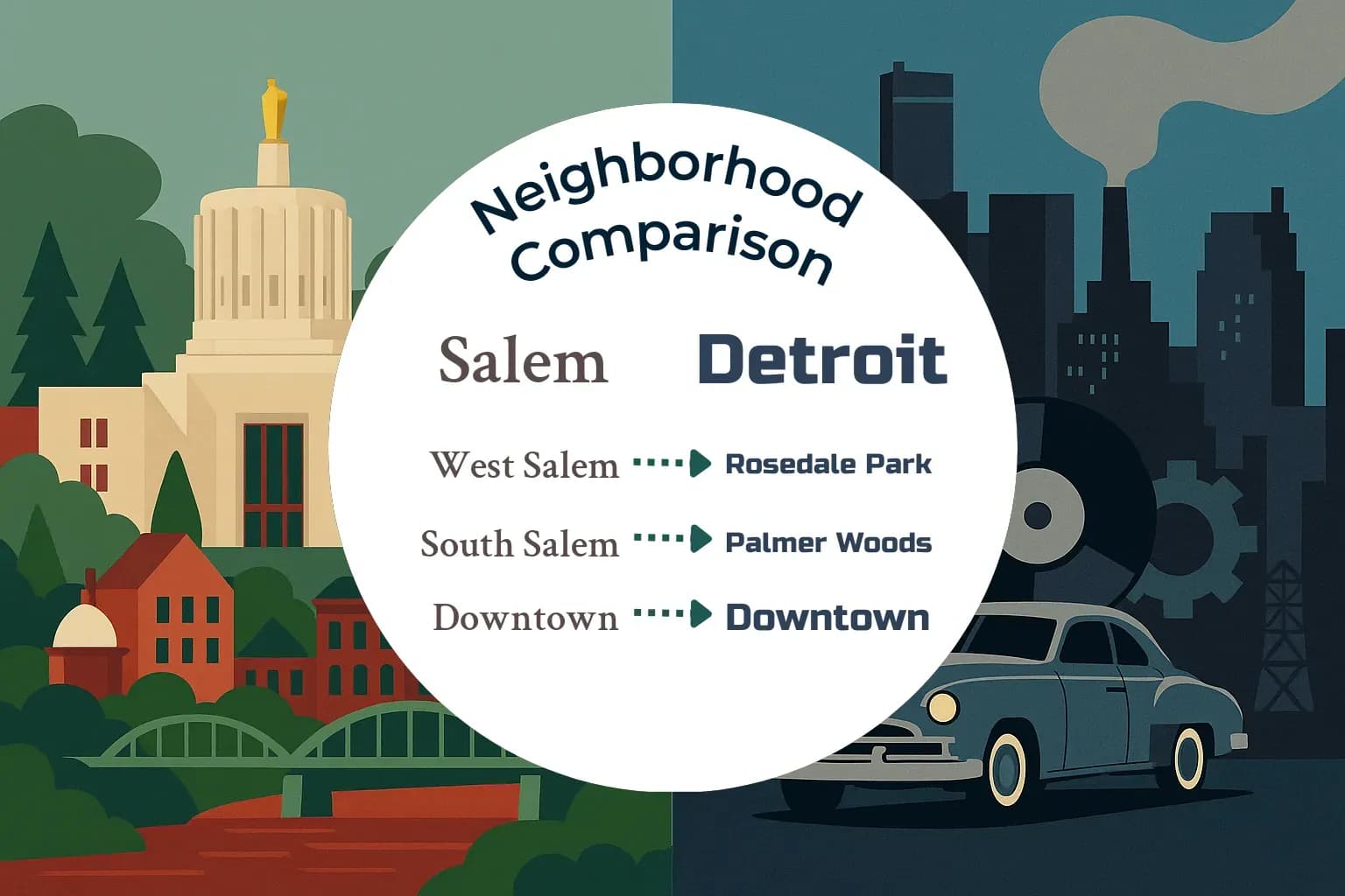 Salem vs Detroit Neighborhood Comparison