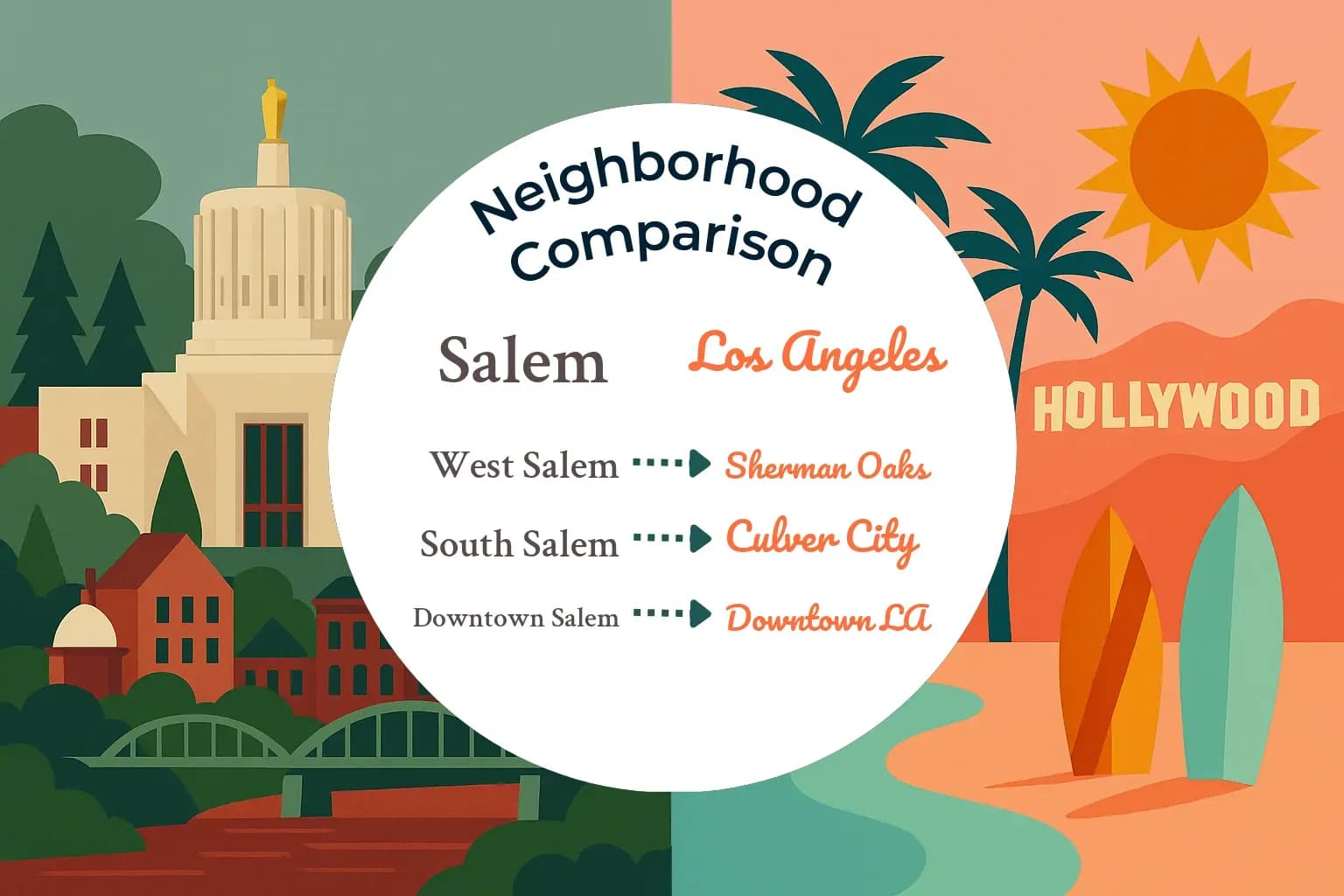 Salem vs Los Angeles Neighborhood Comparison