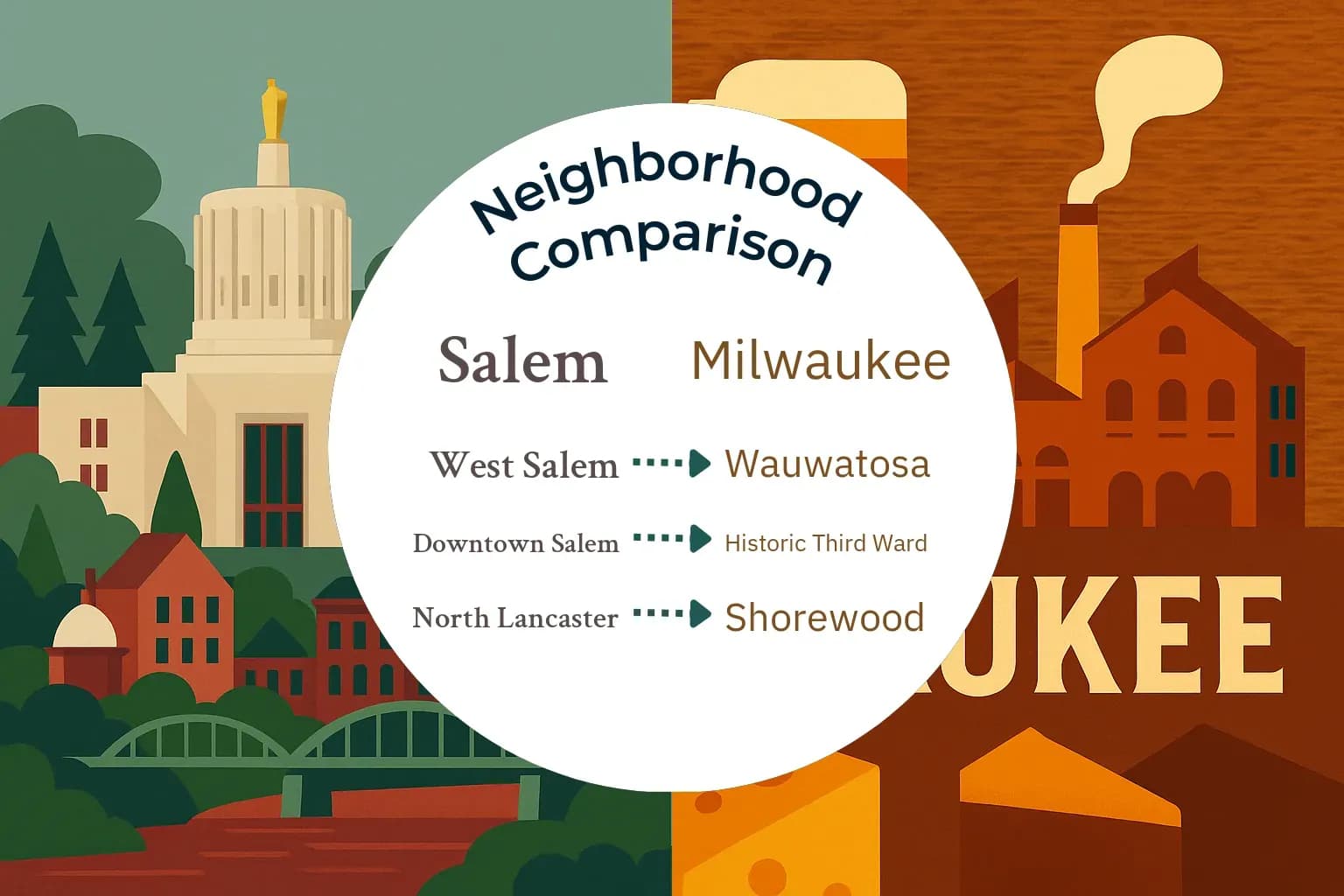 Salem vs Milwaukee Neighborhood Comparison