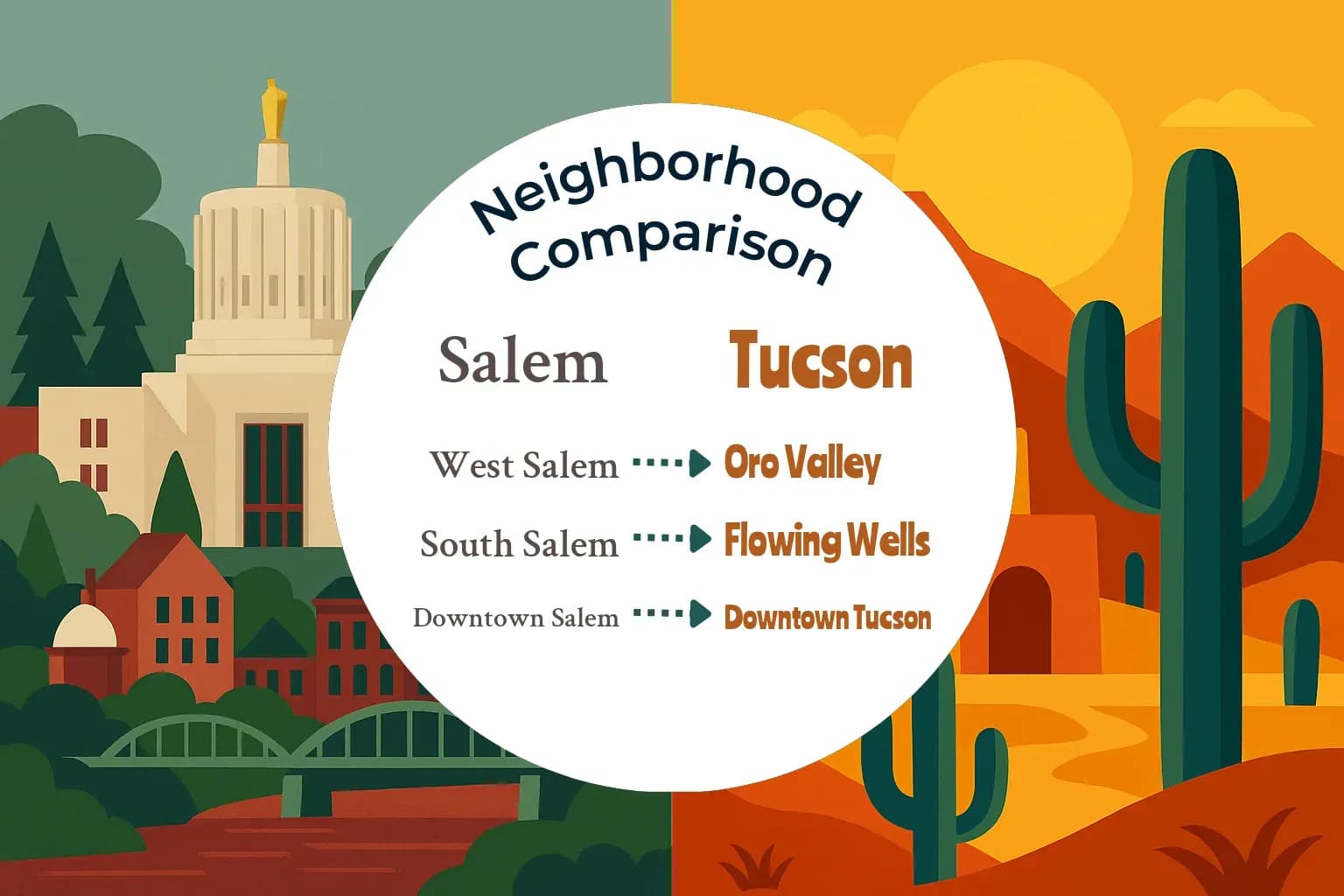 Salem vs Tucson Neighborhood Comparison