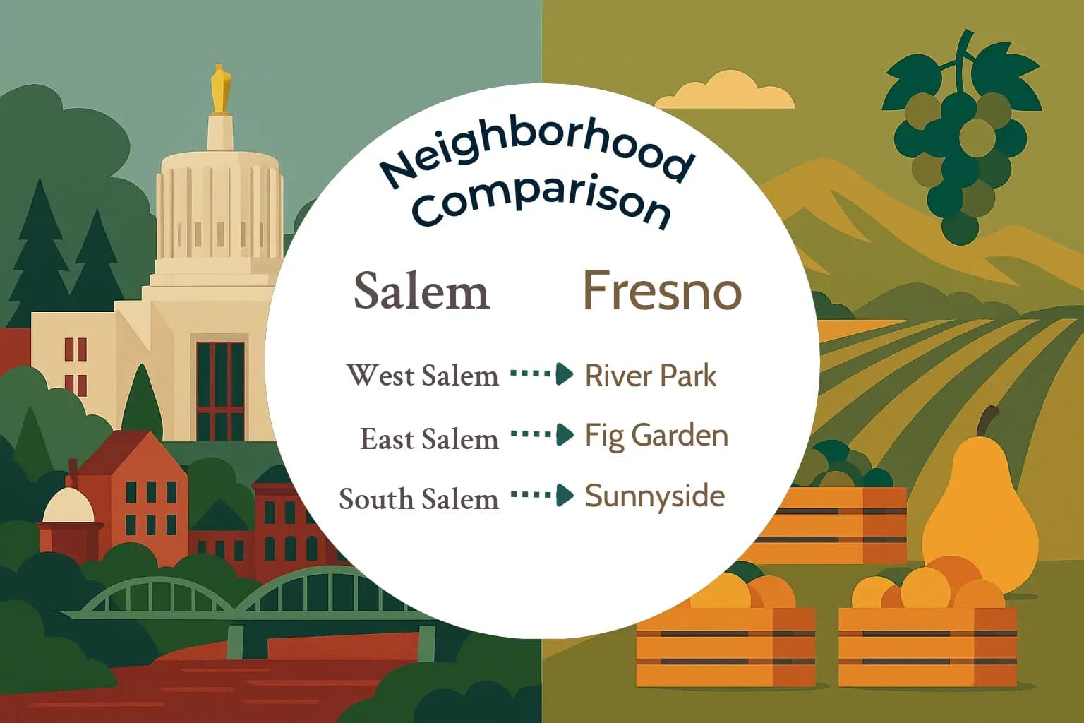 Salem vs Fresno Neighborhood Comparison