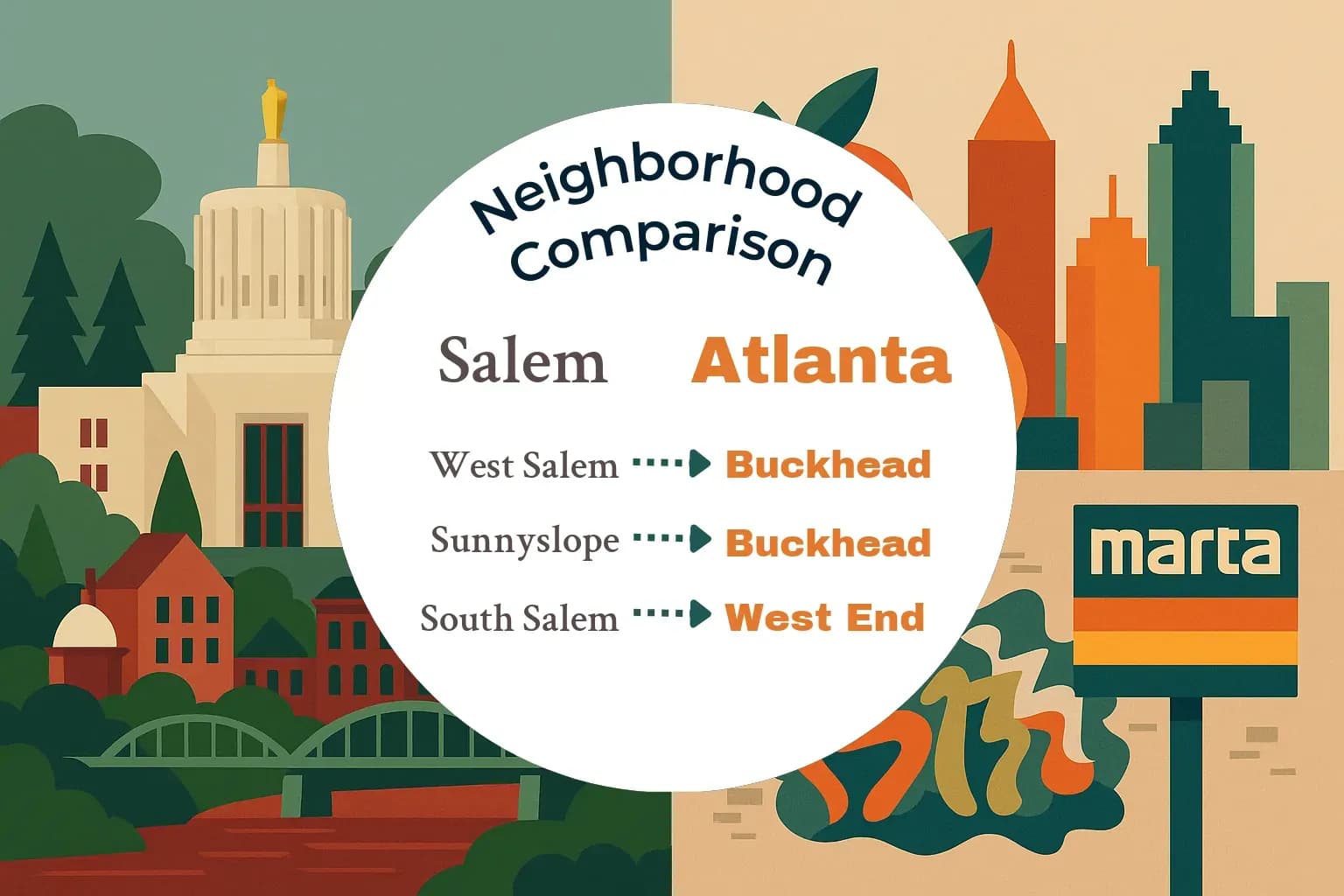 Salem vs Atlanta Neighborhood Comparison