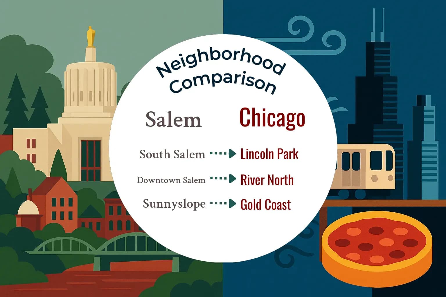 Salem vs Chicago Neighborhood Comparison