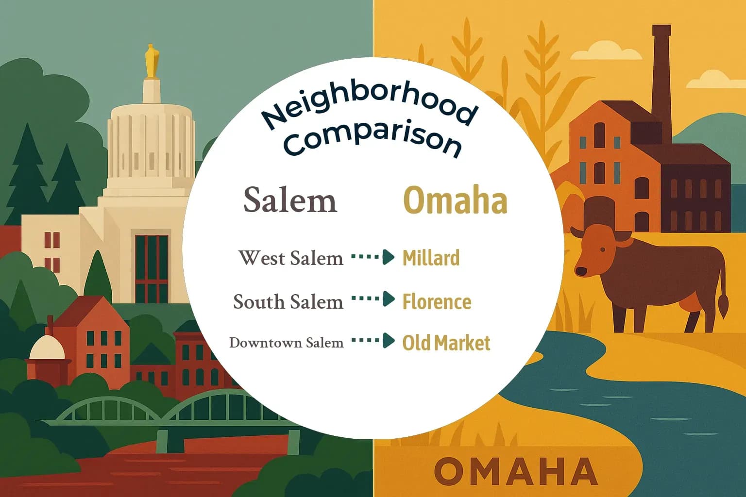 Salem vs Omaha Neighborhood Comparison