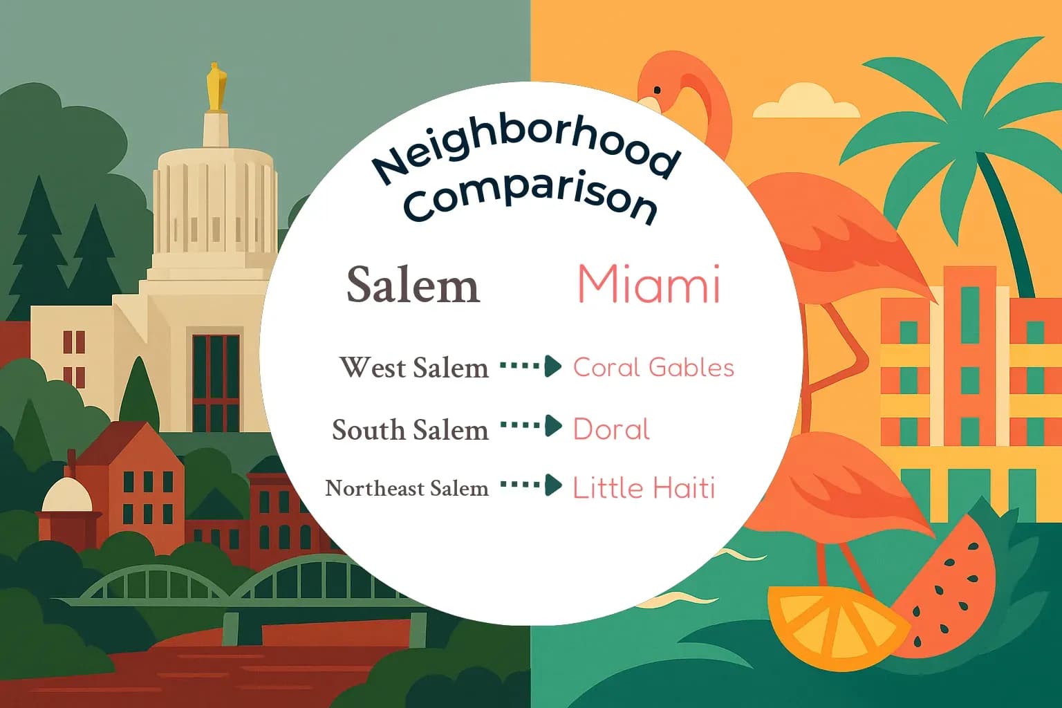 Salem vs Miami Neighborhood Comparison