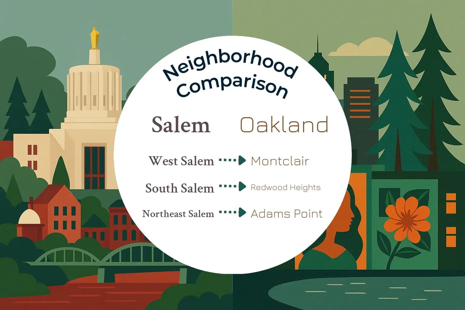 Salem vs Oakland Neighborhood Comparison