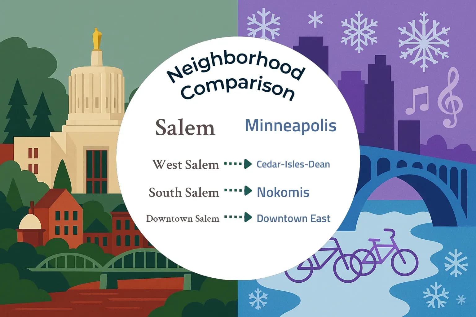 Salem vs Minneapolis Neighborhood Comparison