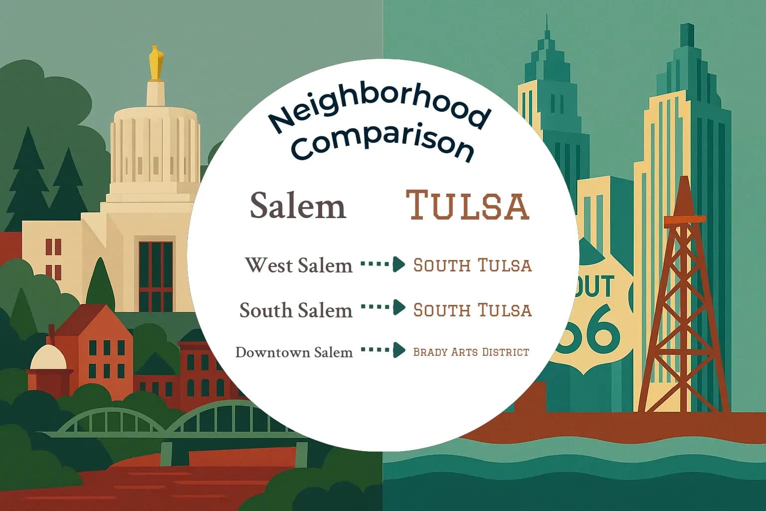Salem vs Tulsa Neighborhood Comparison
