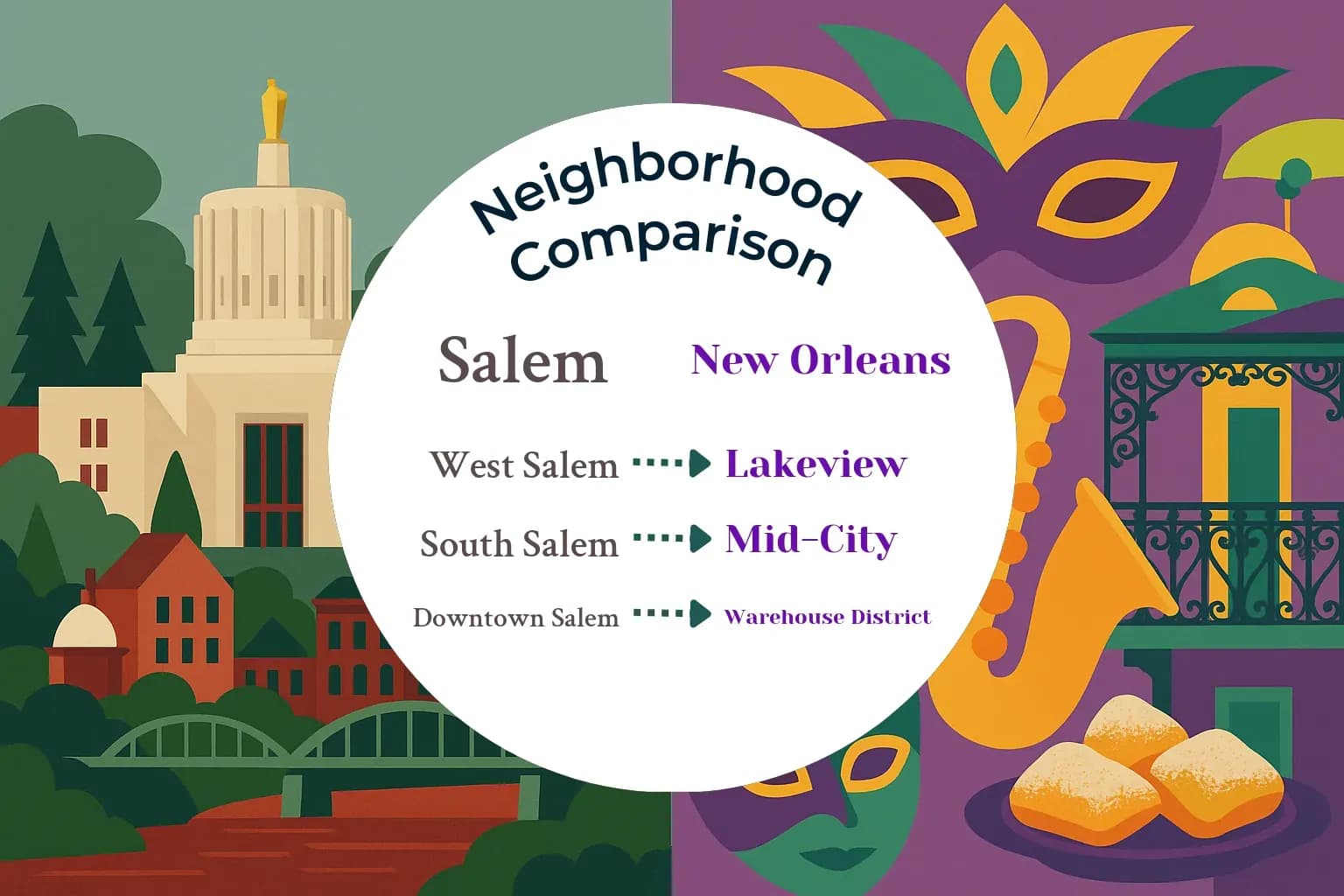 Salem vs New Orleans Neighborhood Comparison