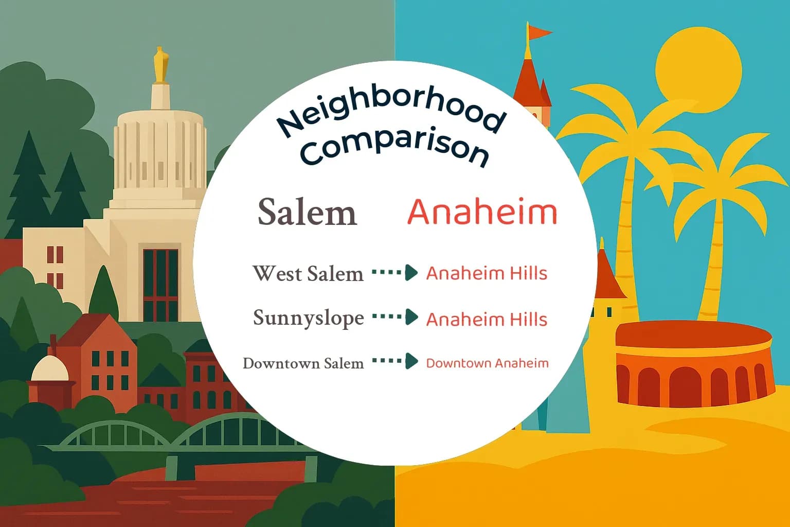 Salem vs Anaheim Neighborhood Comparison