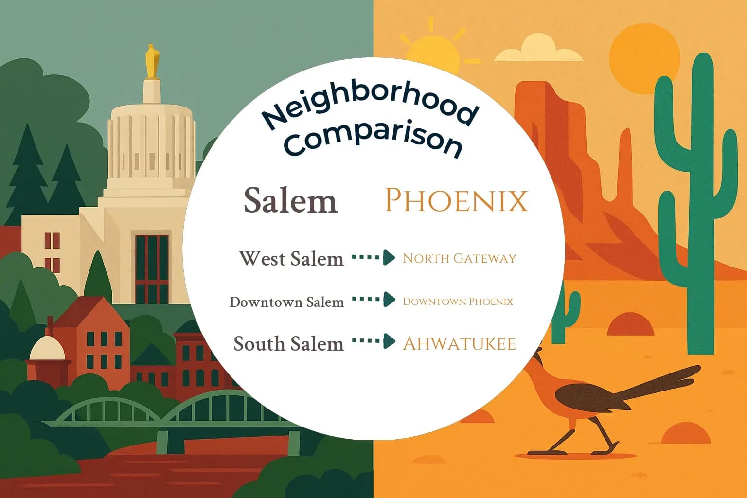 Salem vs Phoenix Neighborhood Comparison