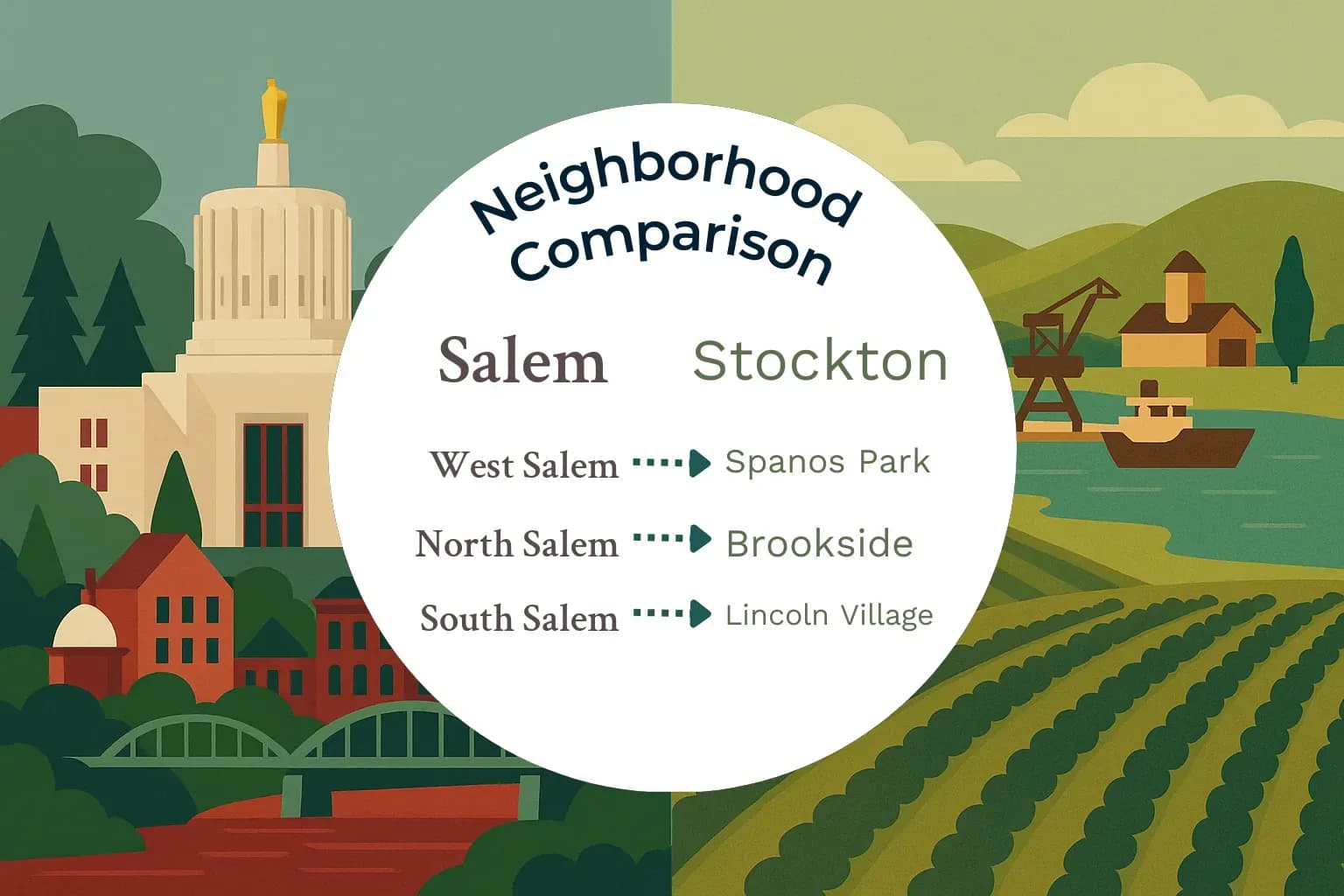 Salem vs Stockton Neighborhood Comparison