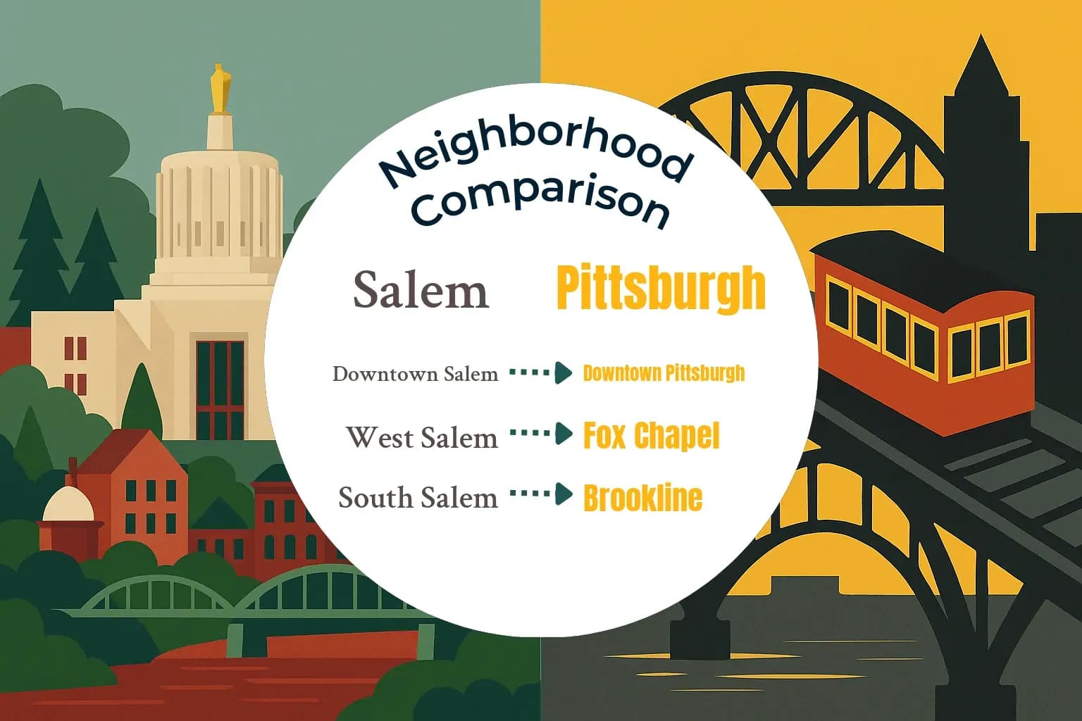 Salem vs Pittsburgh Neighborhood Comparison
