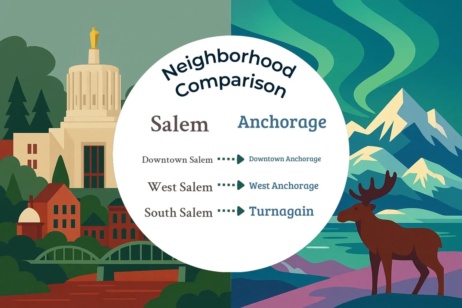 Salem vs Anchorage Neighborhood Comparison