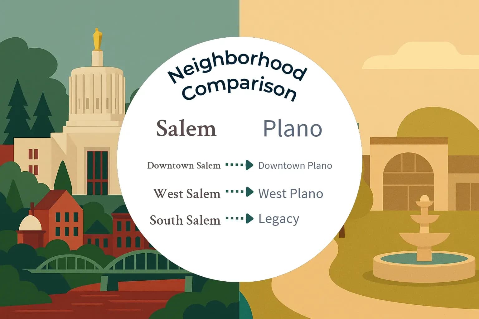 Salem vs Plano Neighborhood Comparison