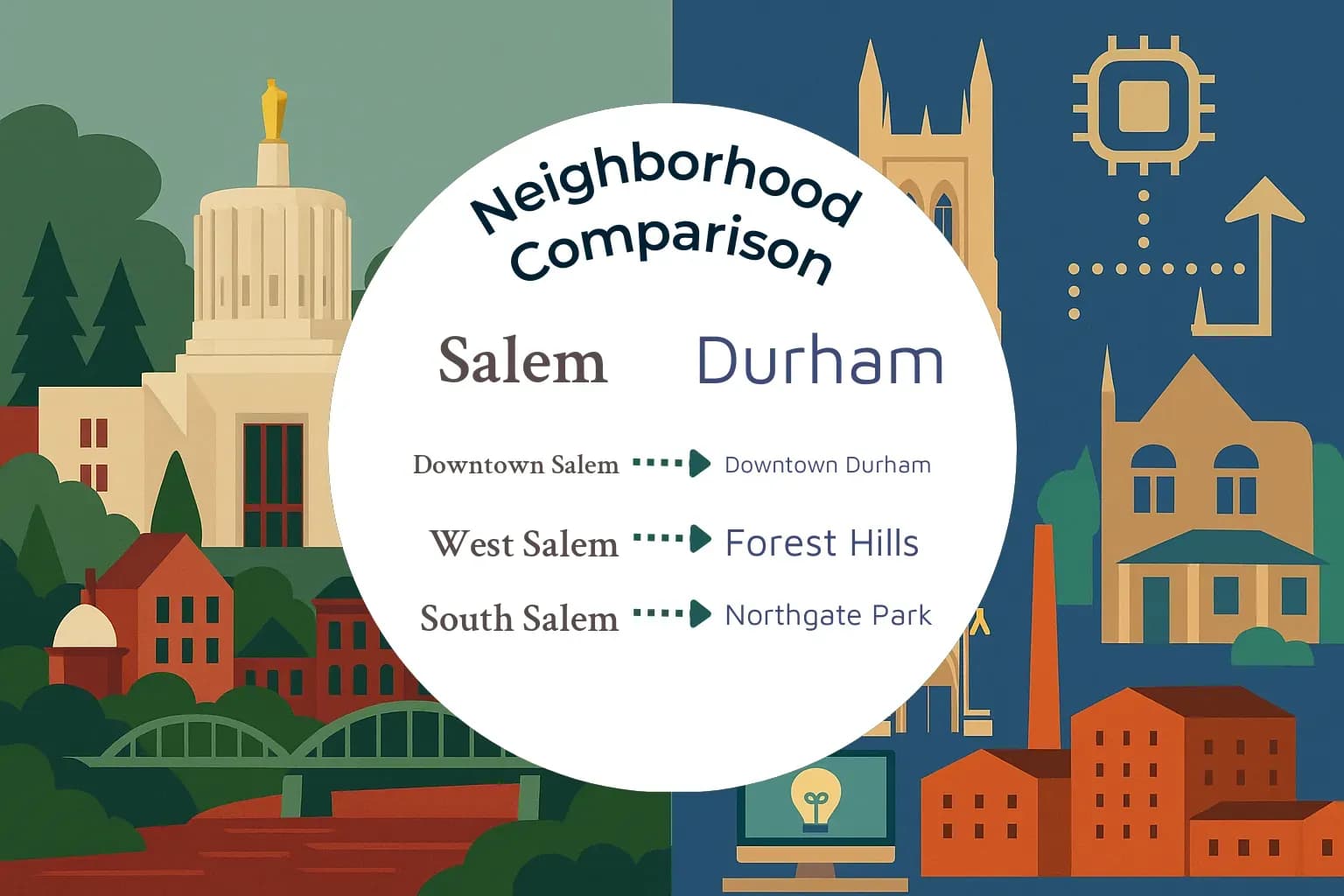 Salem vs Durham Neighborhood Comparison