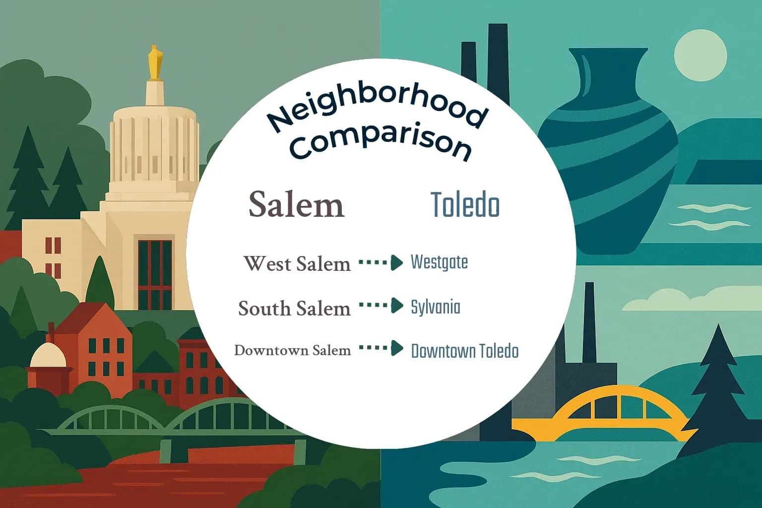 Salem vs Toledo Neighborhood Comparison