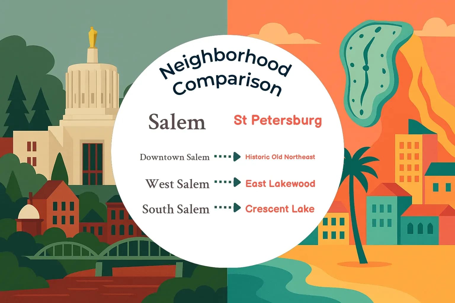 Salem vs St. Petersburg Neighborhood Comparison