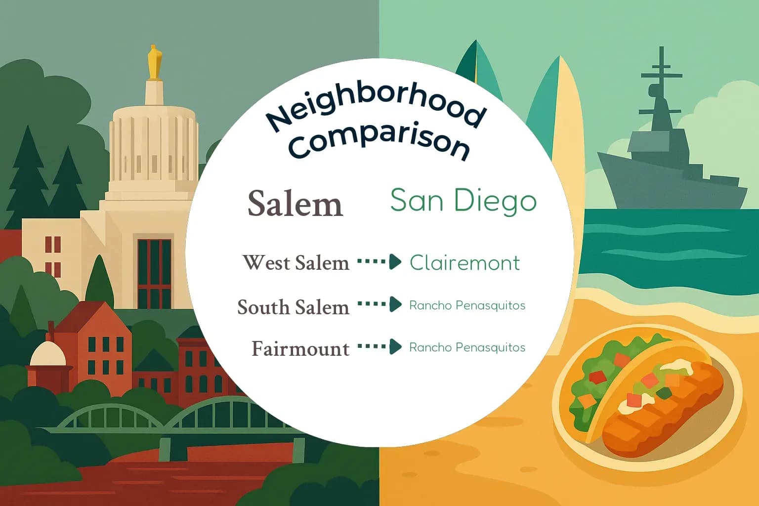 Salem vs San Diego Neighborhood Comparison