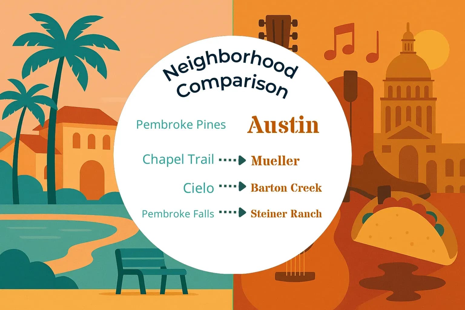 Pembroke Pines vs Austin Neighborhood Comparison