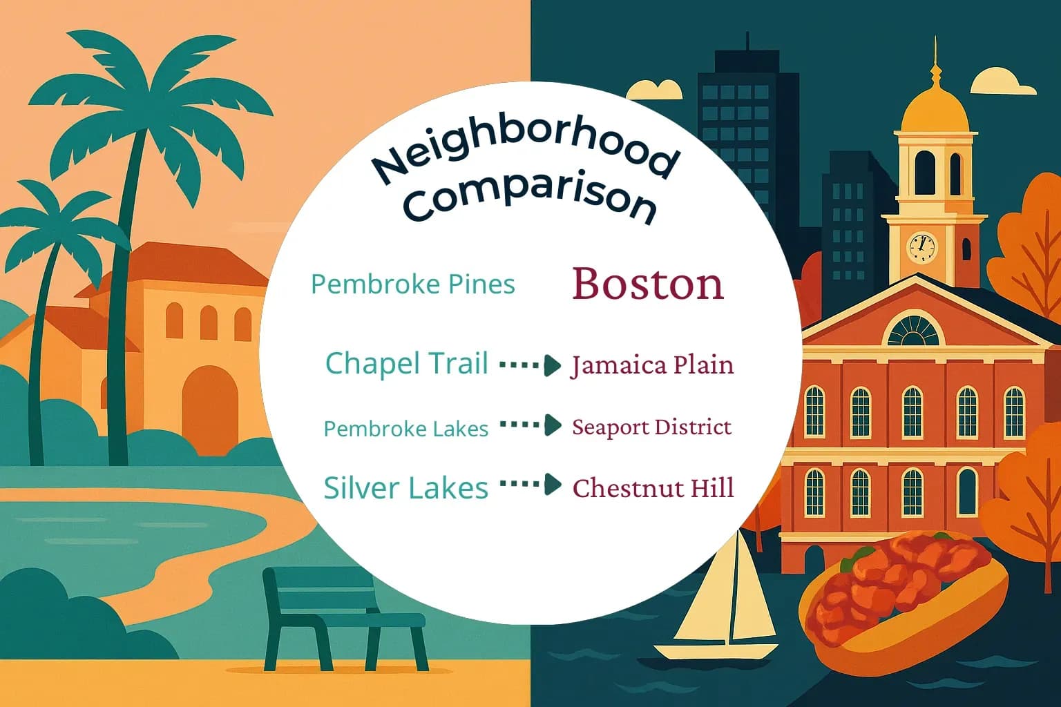 Pembroke Pines vs Boston Neighborhood Comparison