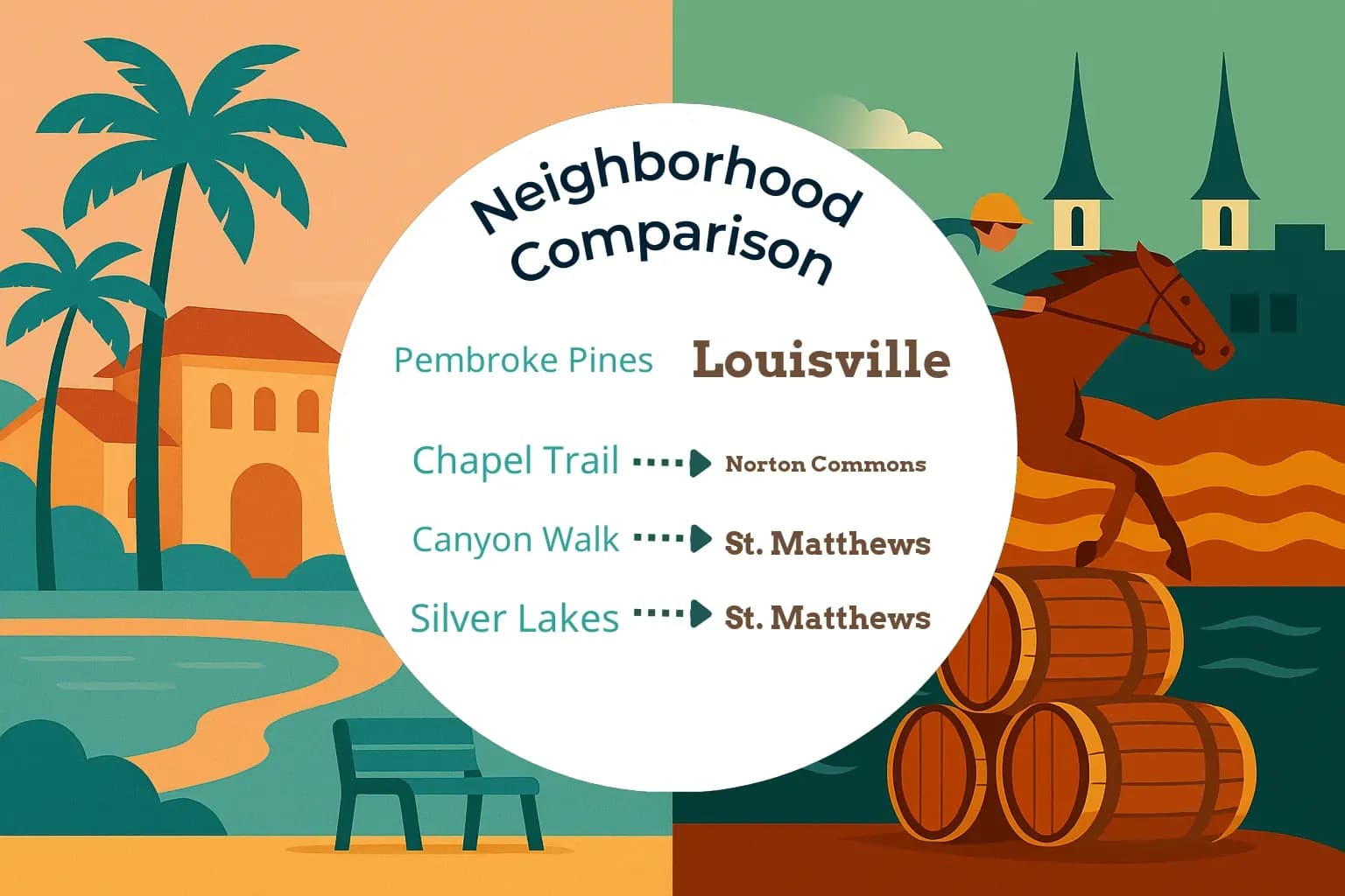 Pembroke Pines vs Louisville Neighborhood Comparison