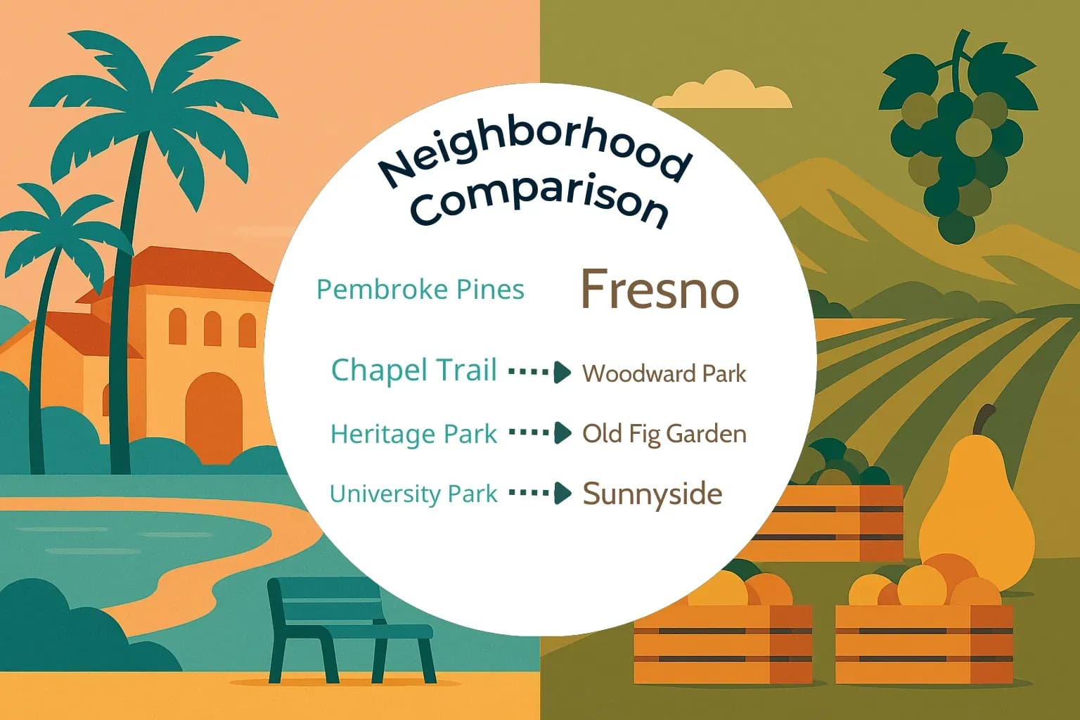 Pembroke Pines vs Fresno Neighborhood Comparison