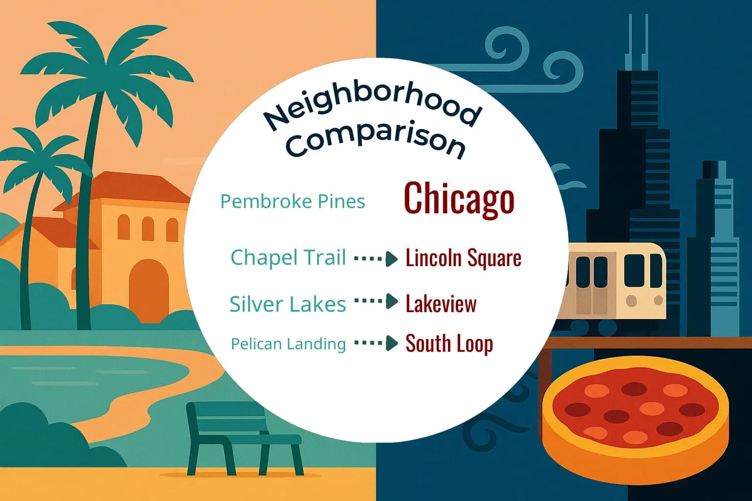 Pembroke Pines vs Chicago Neighborhood Comparison