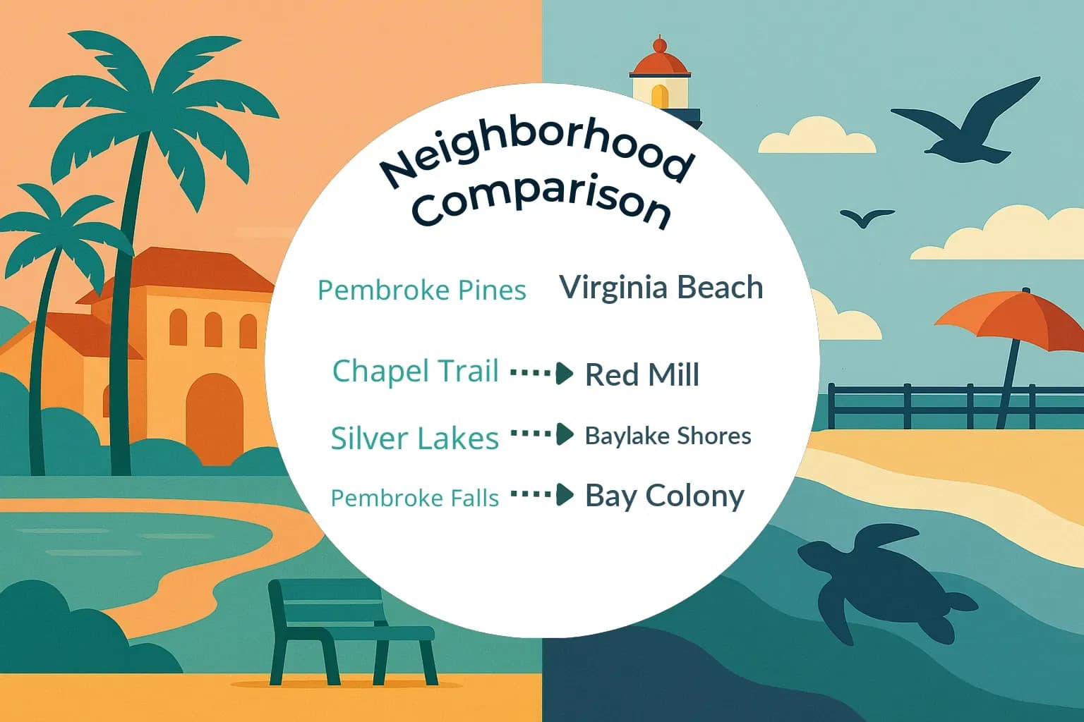 Pembroke Pines vs Virginia Beach Neighborhood Comparison