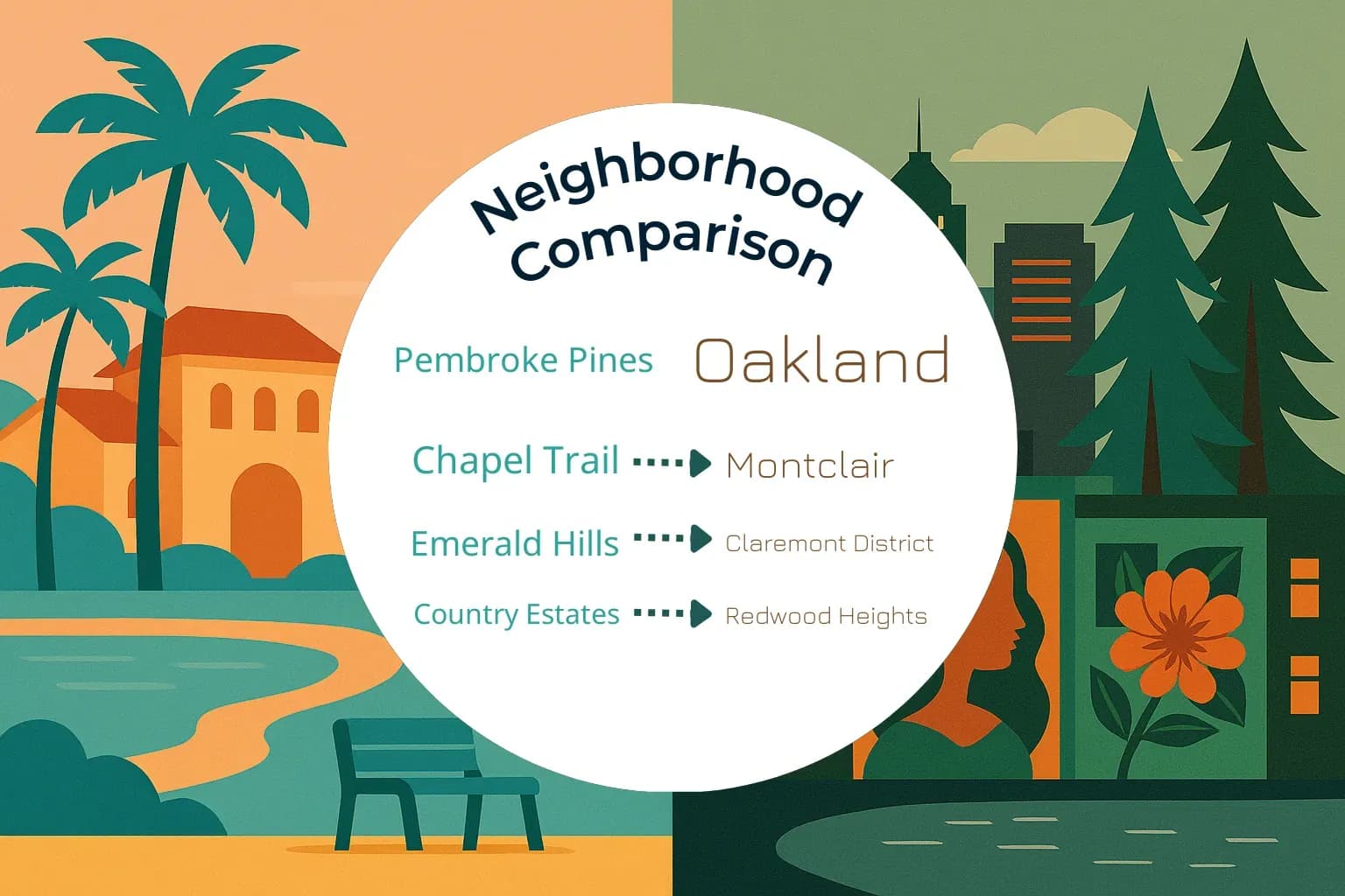 Pembroke Pines vs Oakland Neighborhood Comparison
