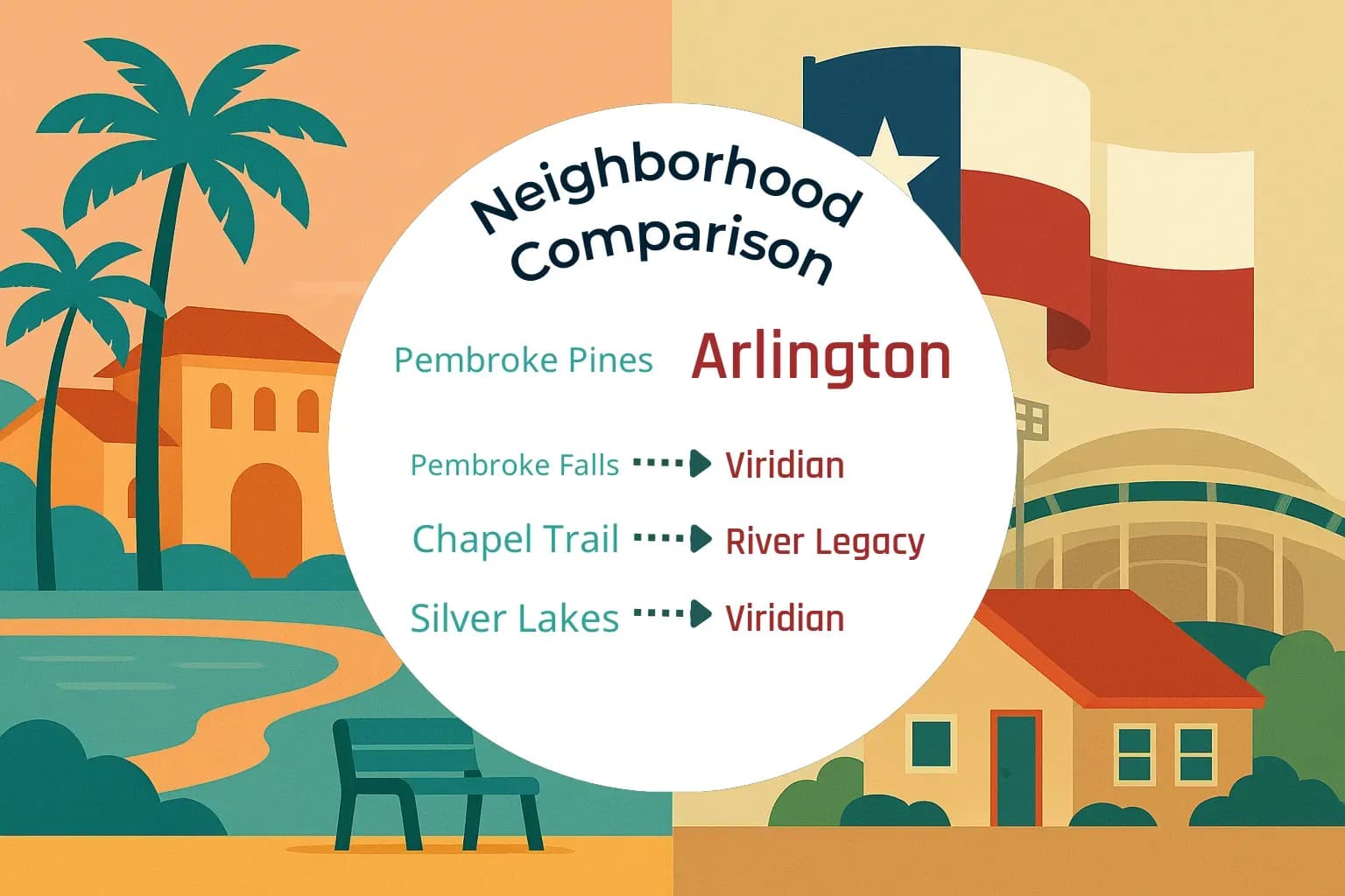 Pembroke Pines vs Arlington Neighborhood Comparison