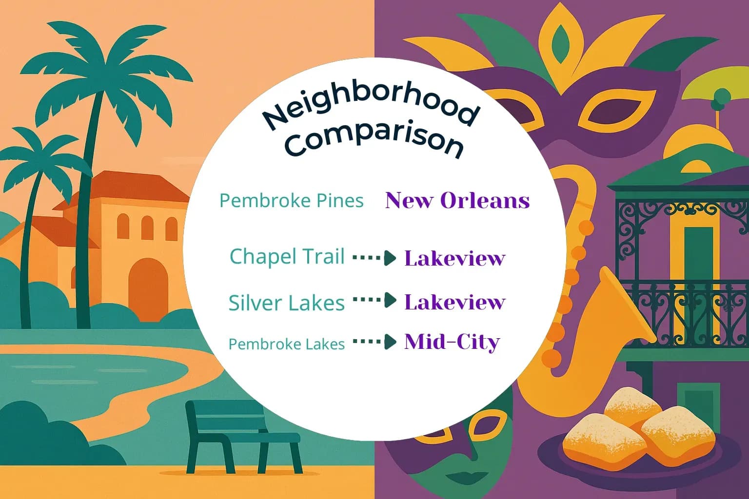 Pembroke Pines vs New Orleans Neighborhood Comparison