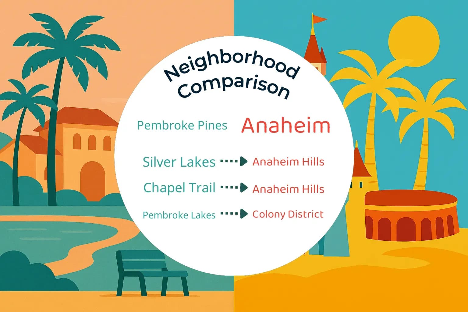Pembroke Pines vs Anaheim Neighborhood Comparison