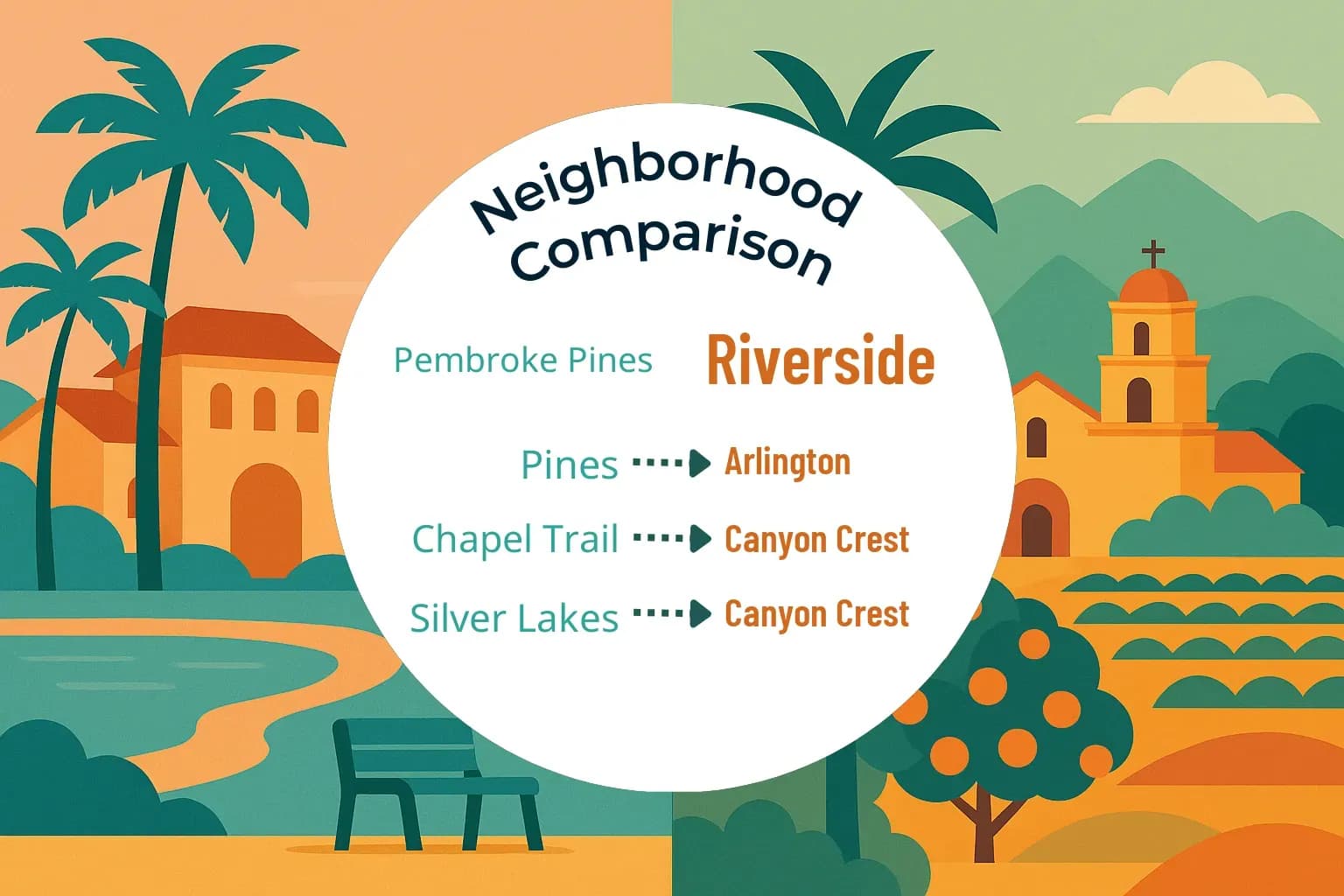 Pembroke Pines vs Riverside Neighborhood Comparison