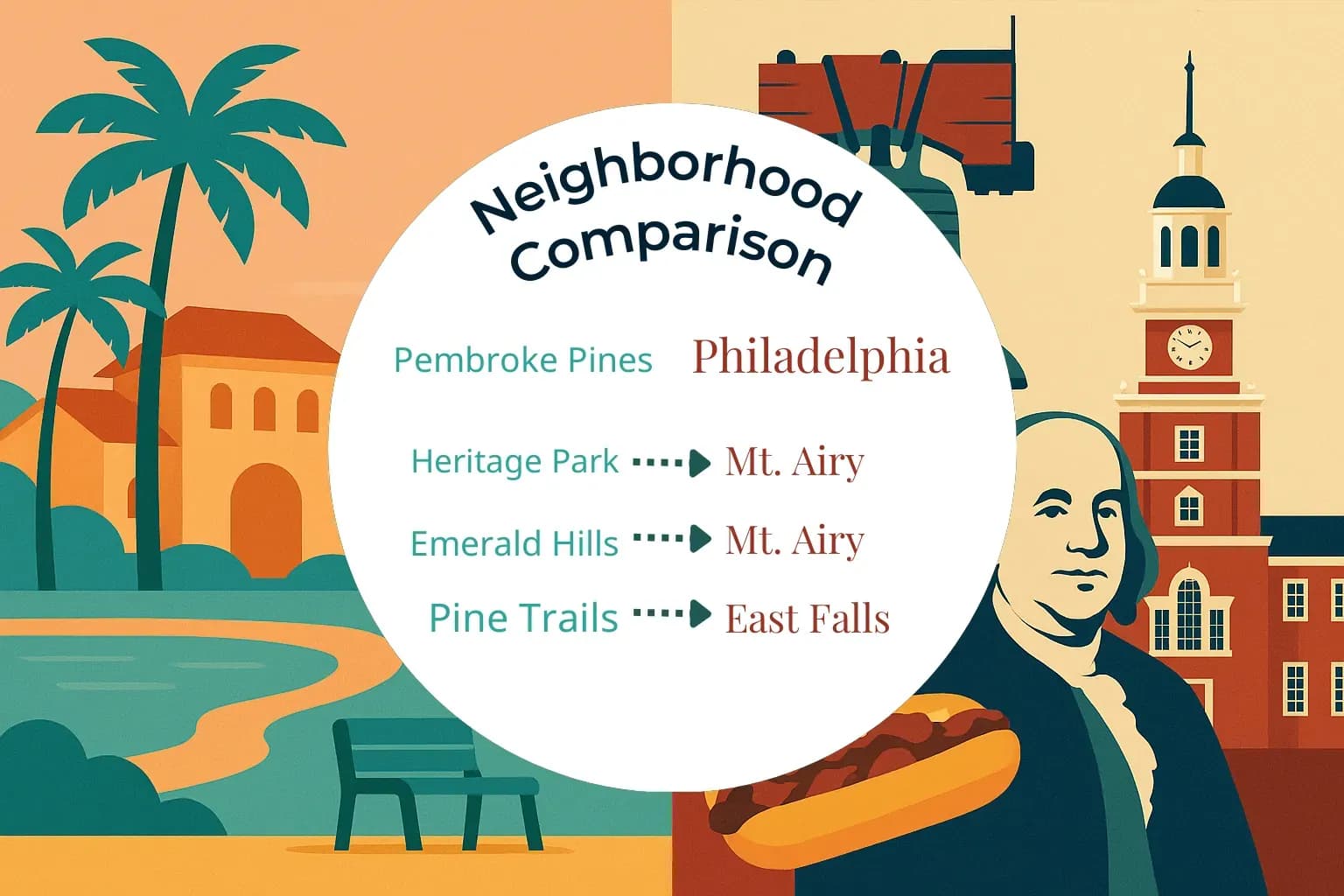 Pembroke Pines vs Philadelphia Neighborhood Comparison