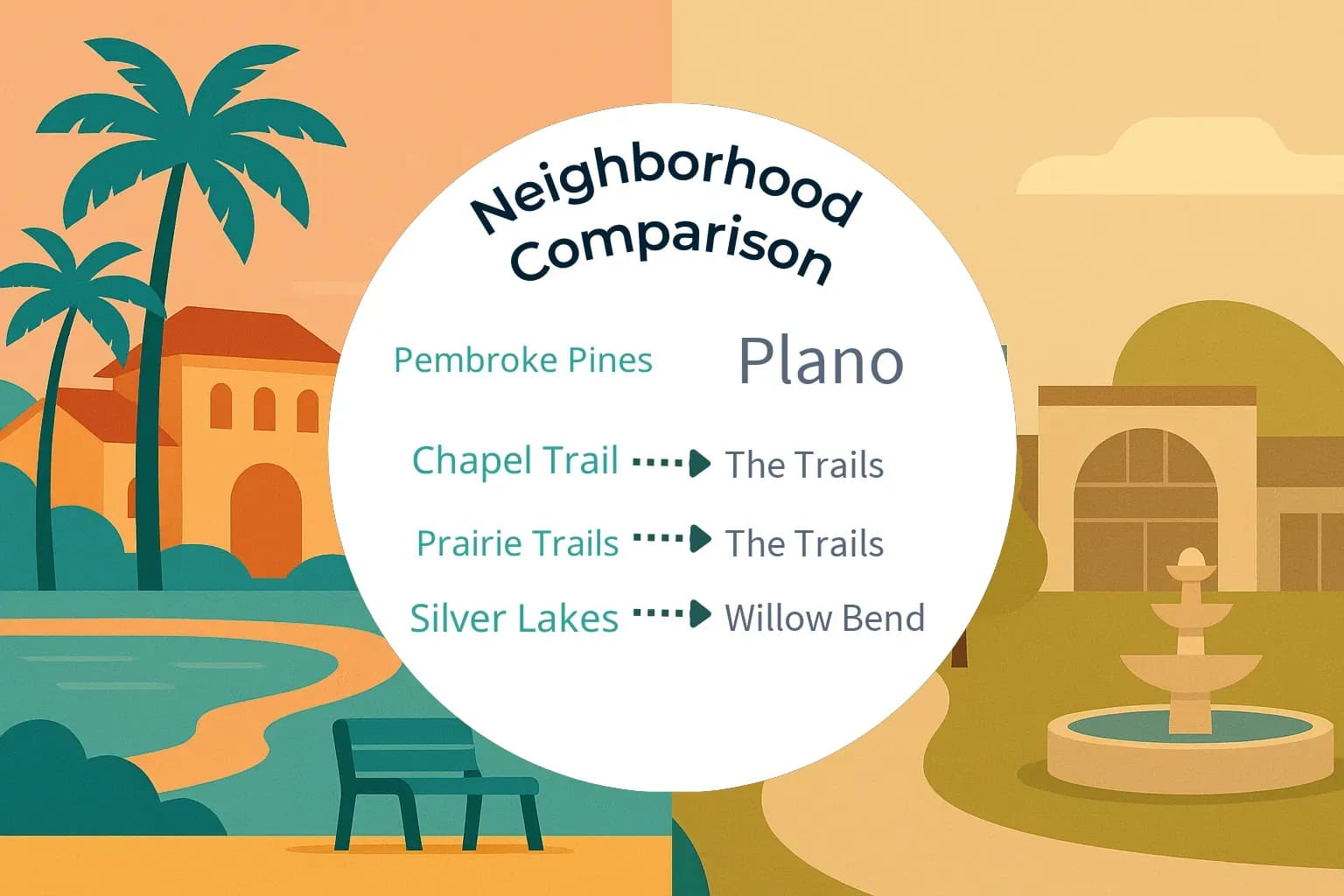 Pembroke Pines vs Plano Neighborhood Comparison