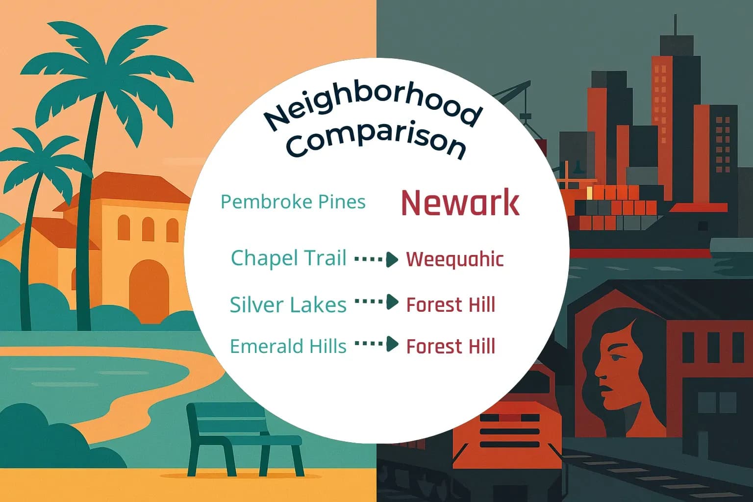 Pembroke Pines vs Newark Neighborhood Comparison
