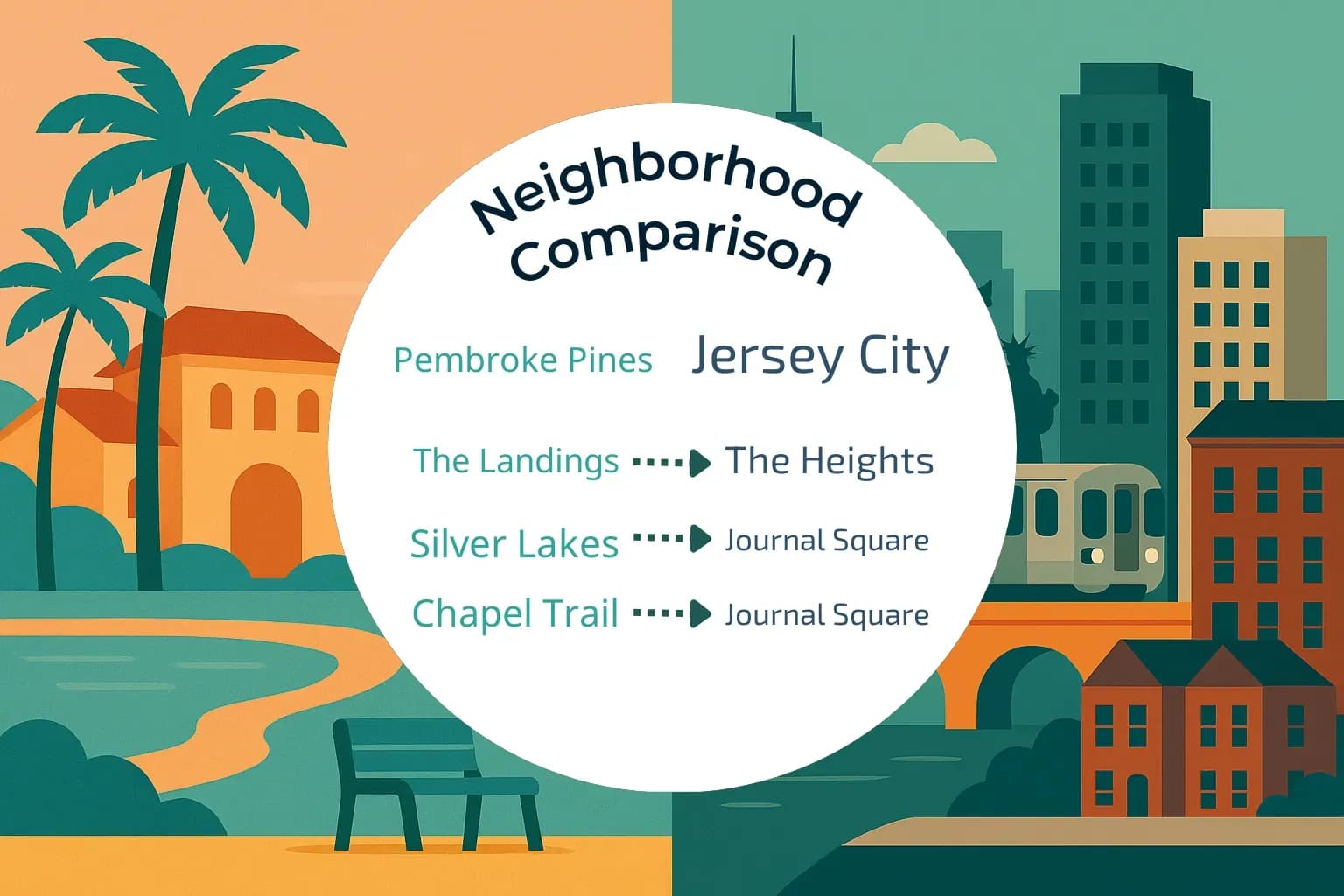 Pembroke Pines vs Jersey City Neighborhood Comparison
