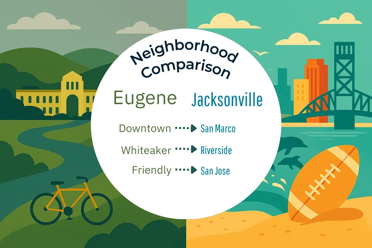 Eugene vs Jacksonville Neighborhood Comparison