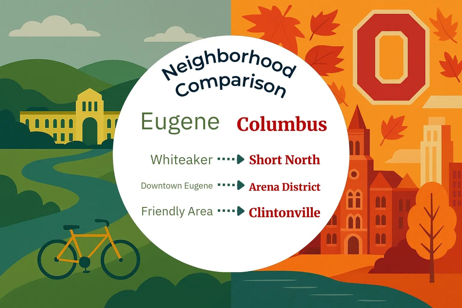 Eugene vs Columbus Neighborhood Comparison