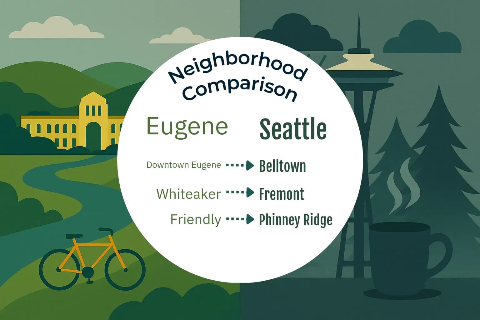 Eugene vs Seattle Neighborhood Comparison