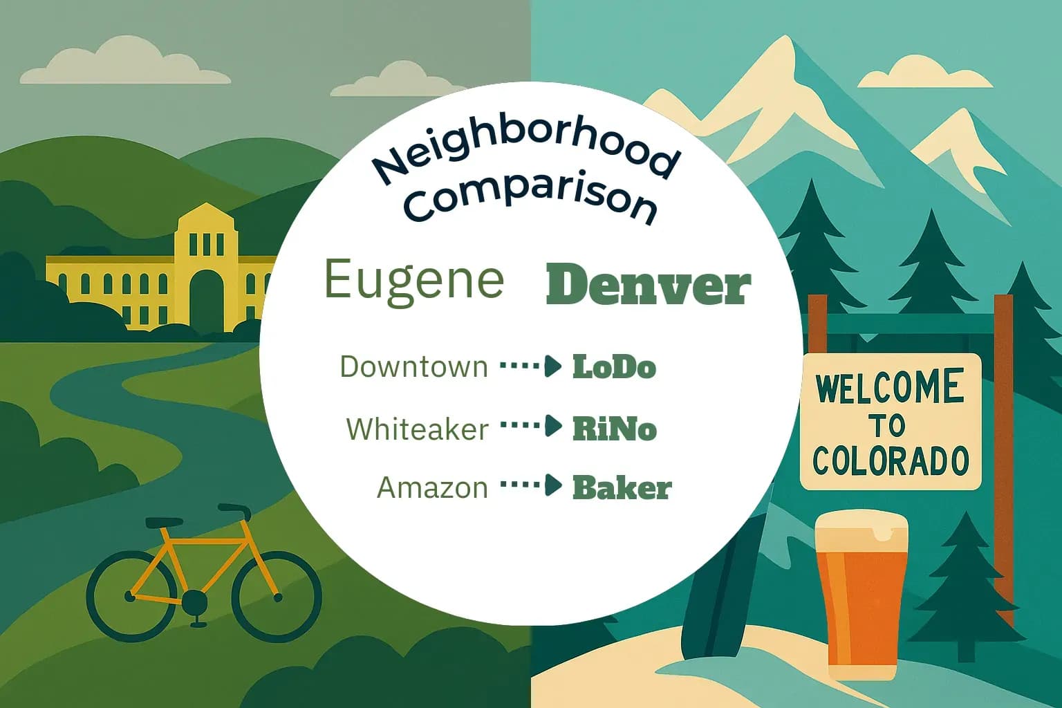 Eugene vs Denver Neighborhood Comparison