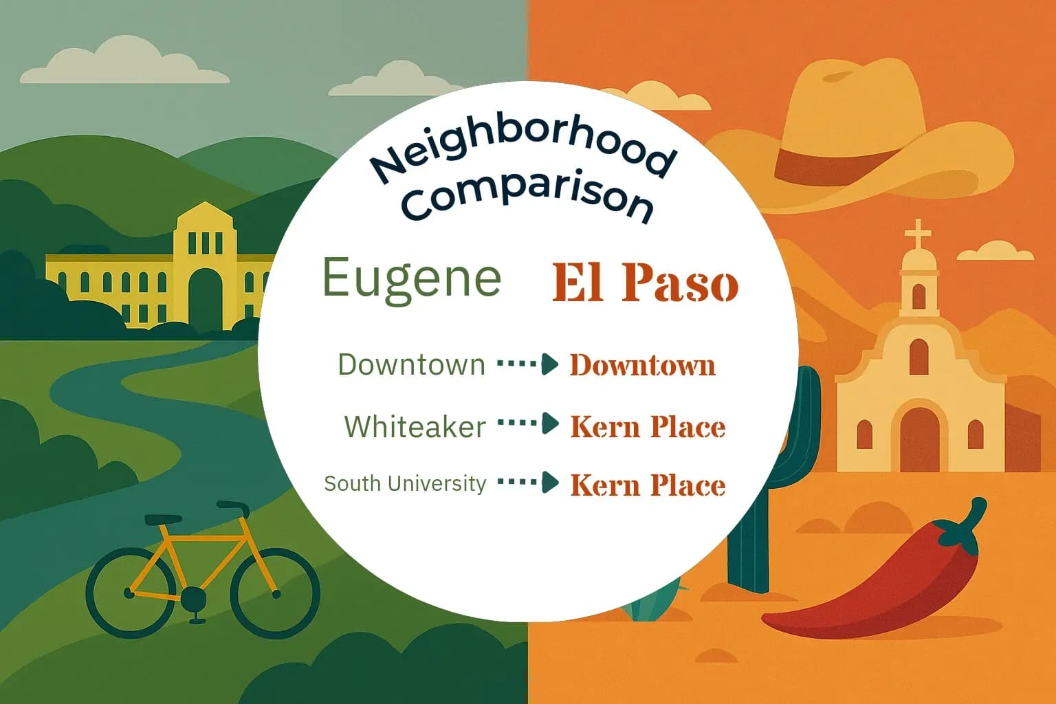 Eugene vs El Paso Neighborhood Comparison