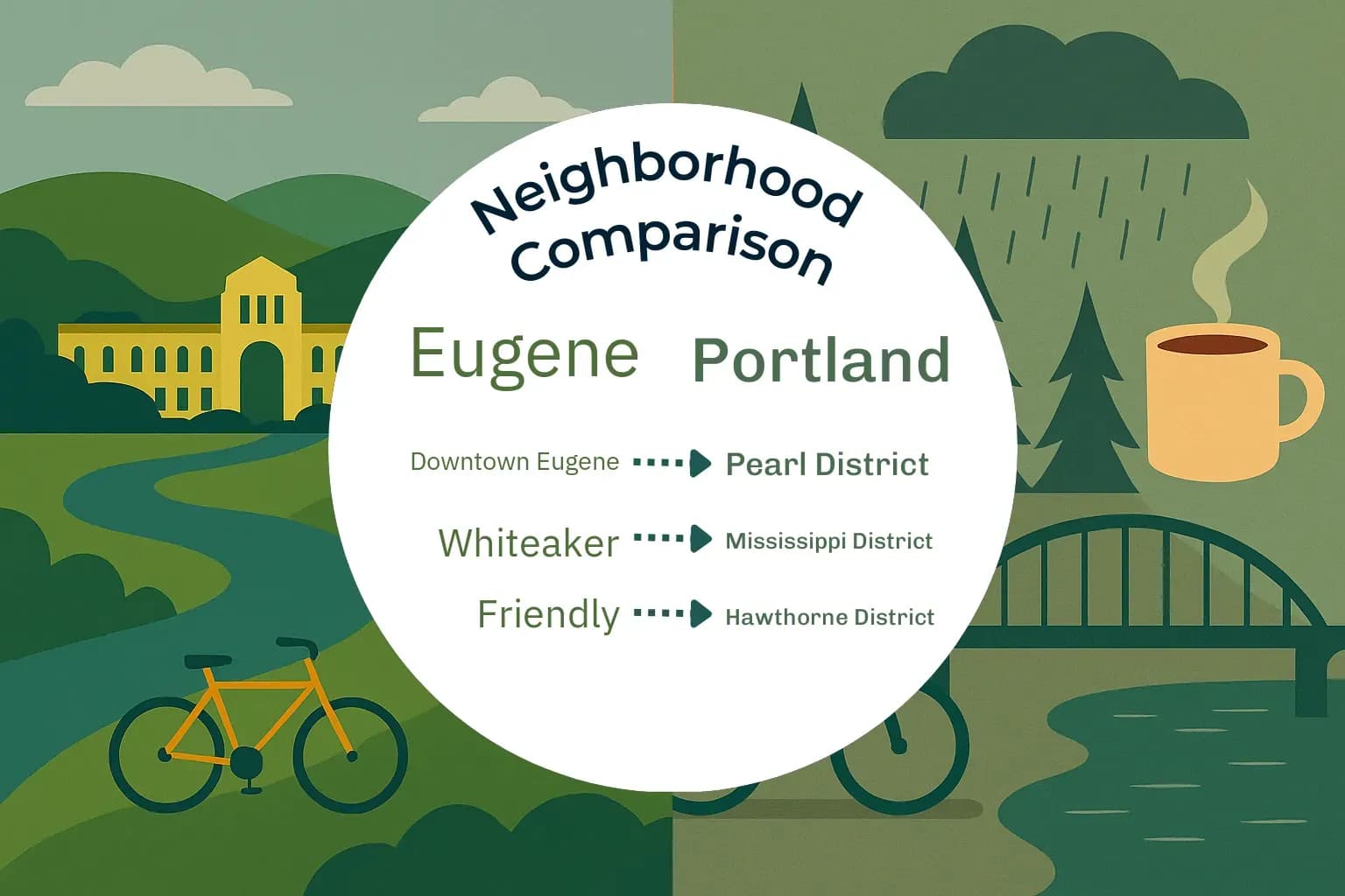 Eugene vs Portland Neighborhood Comparison