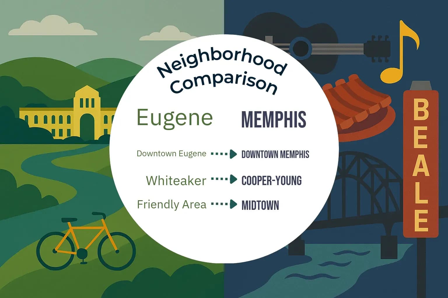 Eugene vs Memphis Neighborhood Comparison