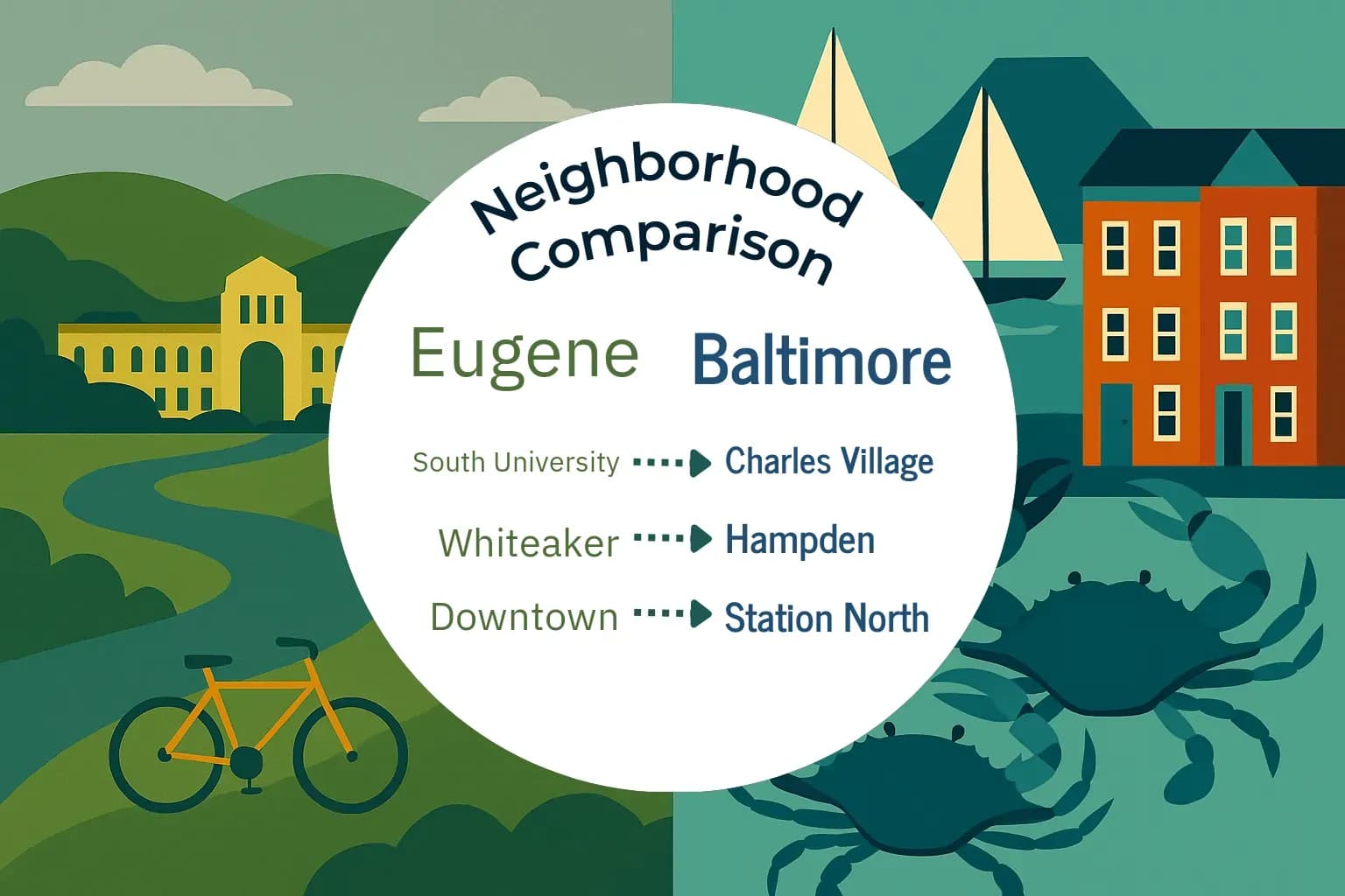 Eugene vs Baltimore Neighborhood Comparison
