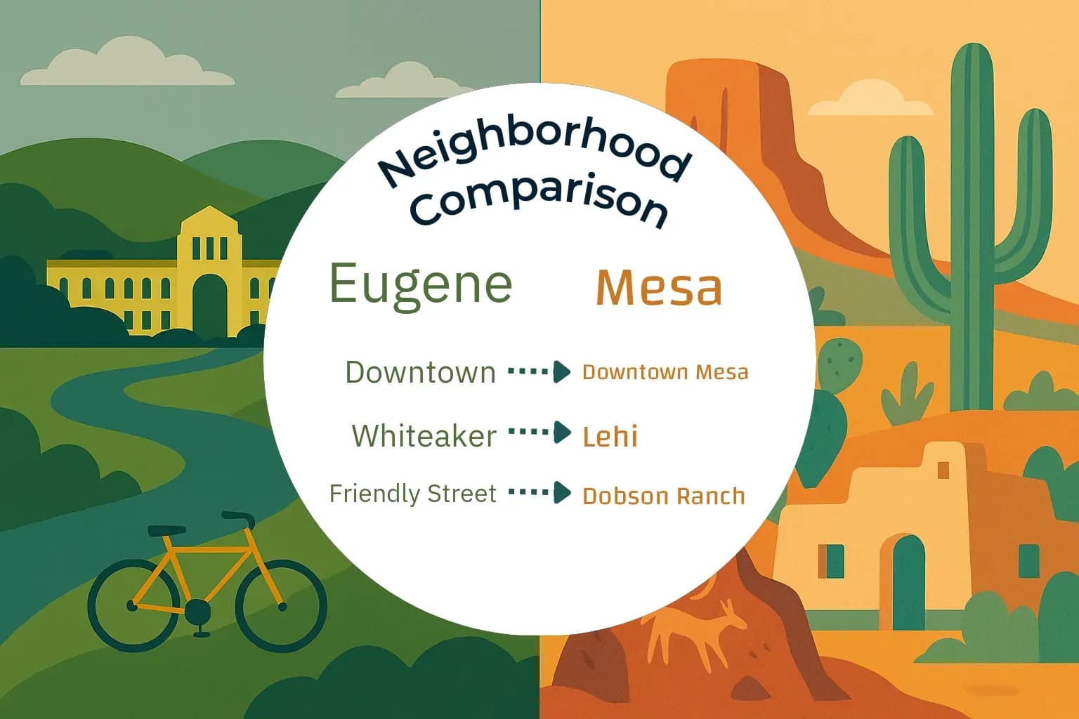 Eugene vs Mesa Neighborhood Comparison