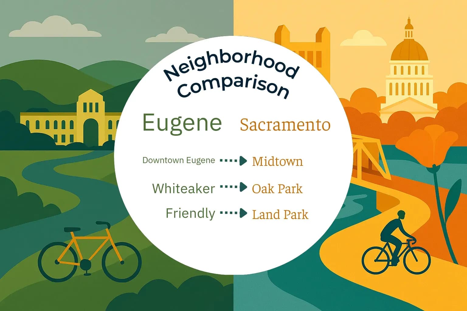 Eugene vs Sacramento Neighborhood Comparison