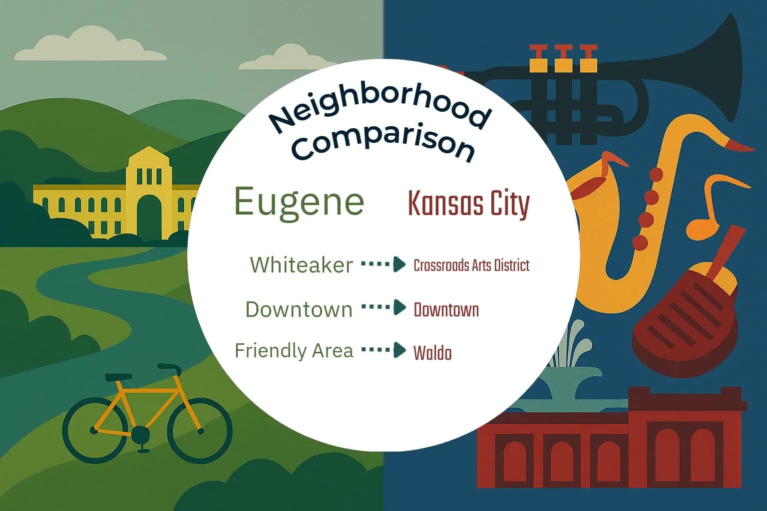 Eugene vs Kansas City Neighborhood Comparison